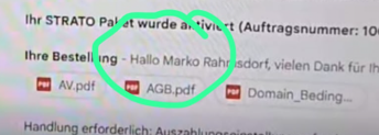 Screenshot mit sichtbarer Namensangabe Marko Rahmsdorf